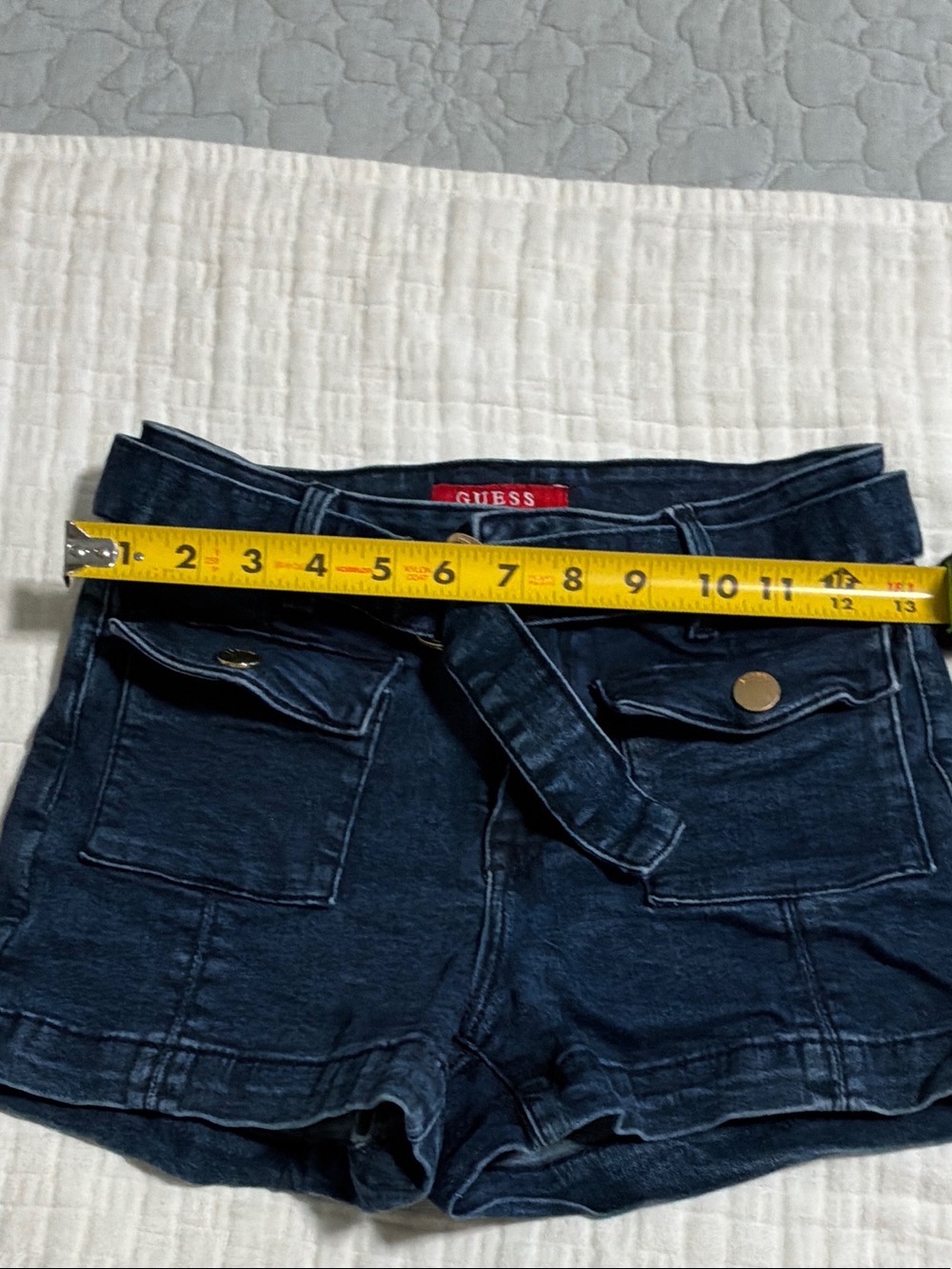 Guess Dark Blue Girls' Cargo Shorts with Belt